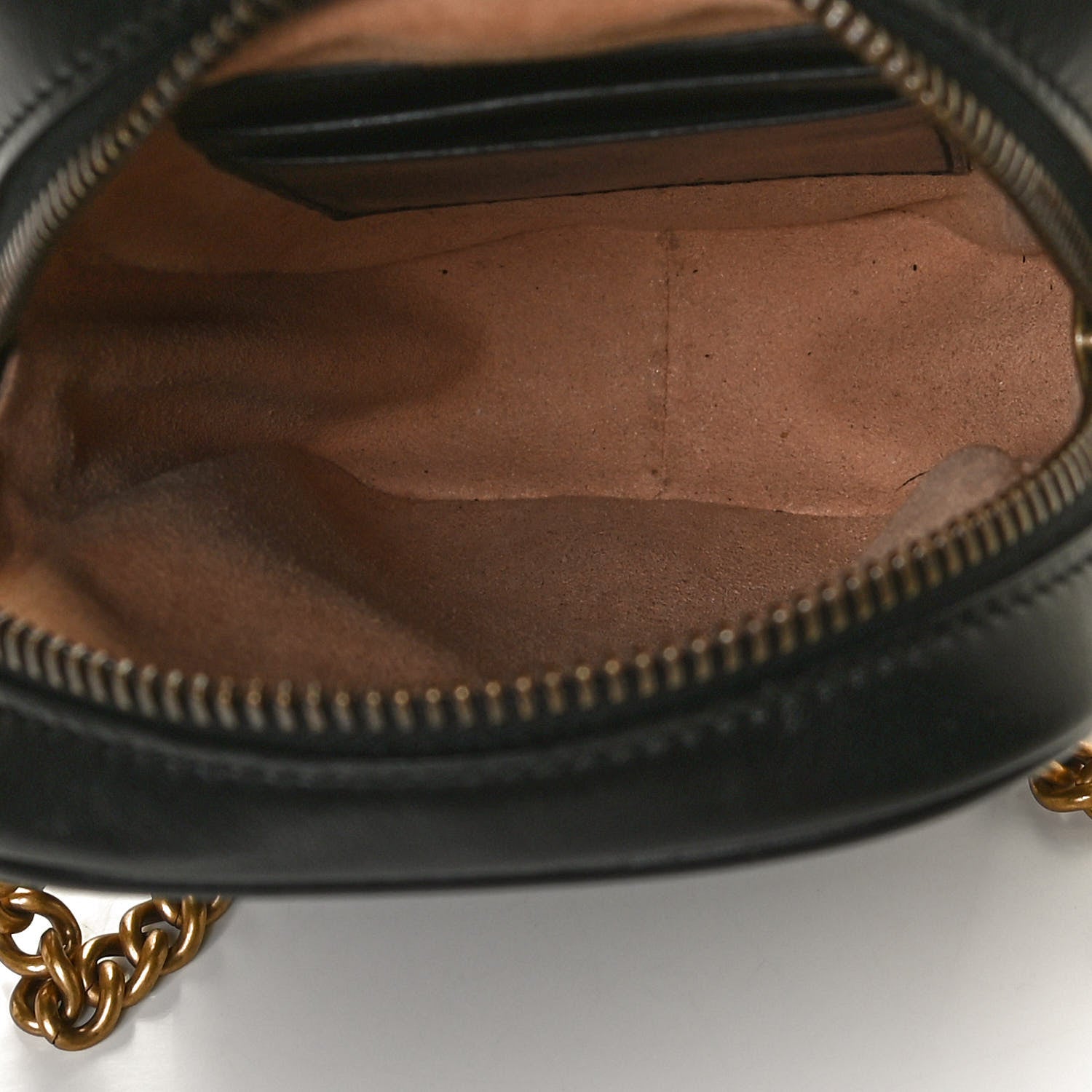 Gucci Calfskin Matelasse Mini GG Marmont Crossbody Bag Black 5 of 9