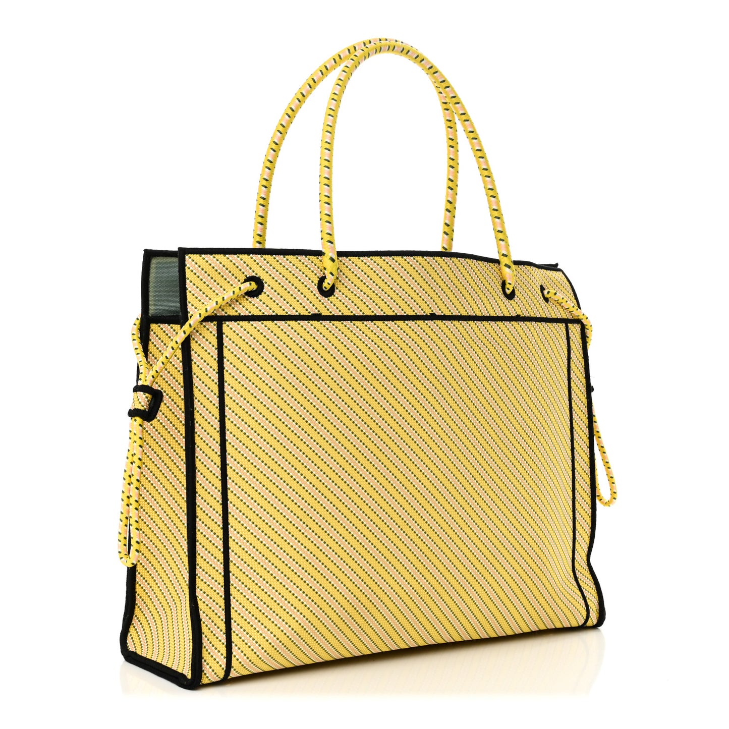 Canvas Roma Logo Large Shopping Tote Limone Multicolor