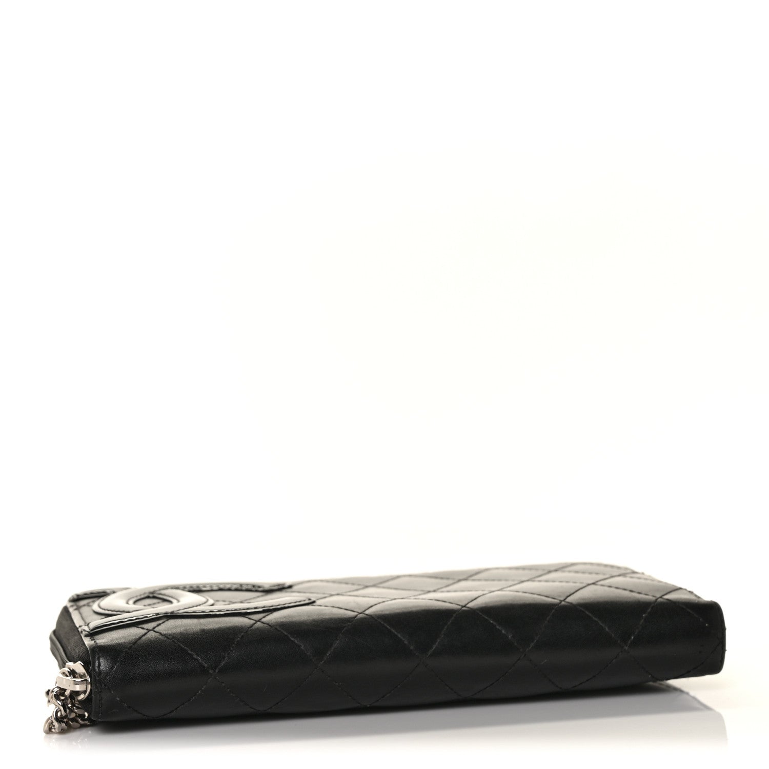 Chanel Calfskin Quilted Cambon Large Gusset Zip Around Wallet Black 4 of 12