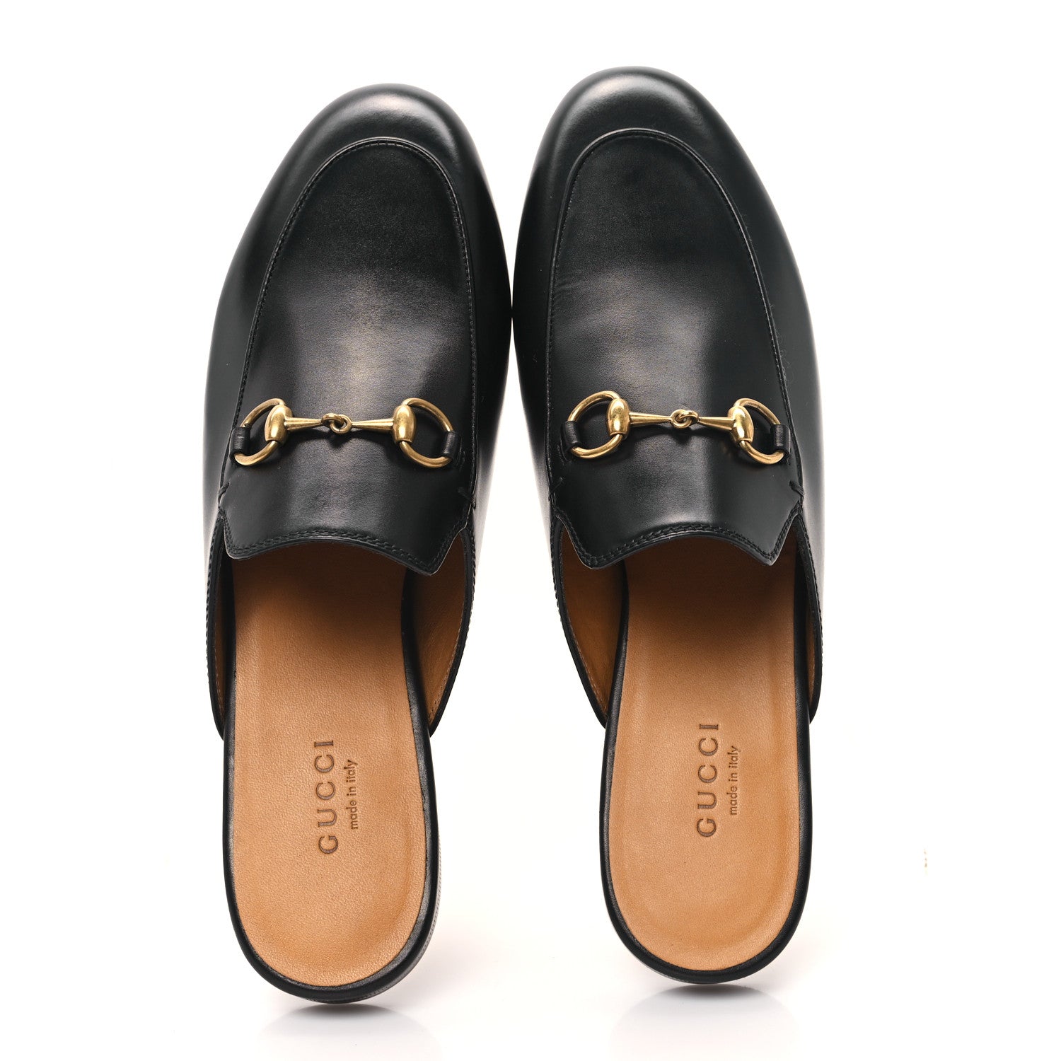 Gucci Calfskin Womens Princetown Slippers 37.5 Black 2 of 11