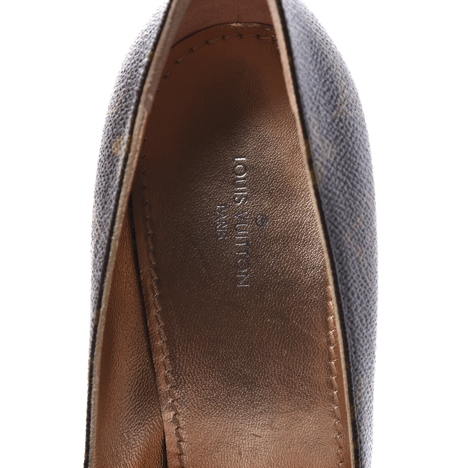Louis Vuitton Monogram Cherie Pumps 38 Gold 9 of 12