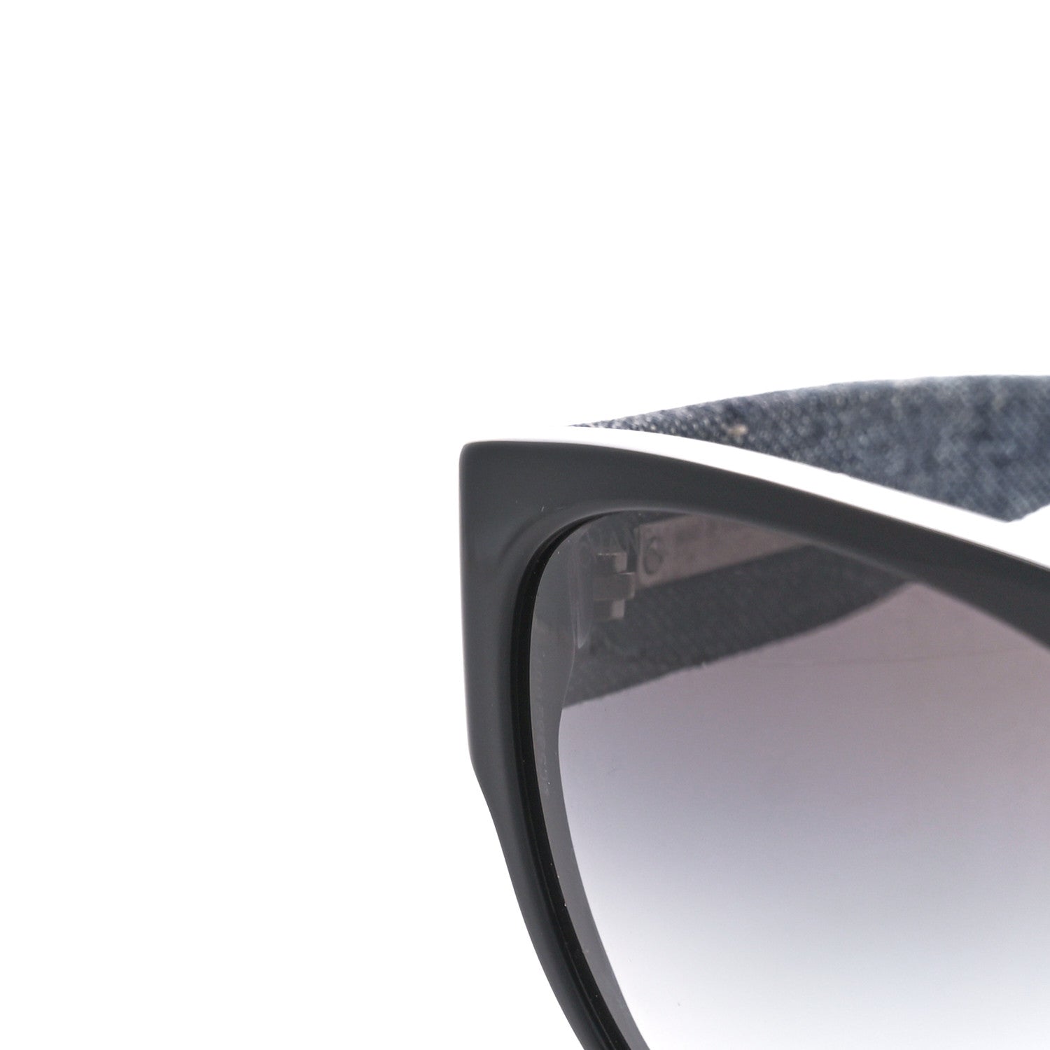 Chanel Acetate Denim CC Sunglasses Black Blue 7 of 8