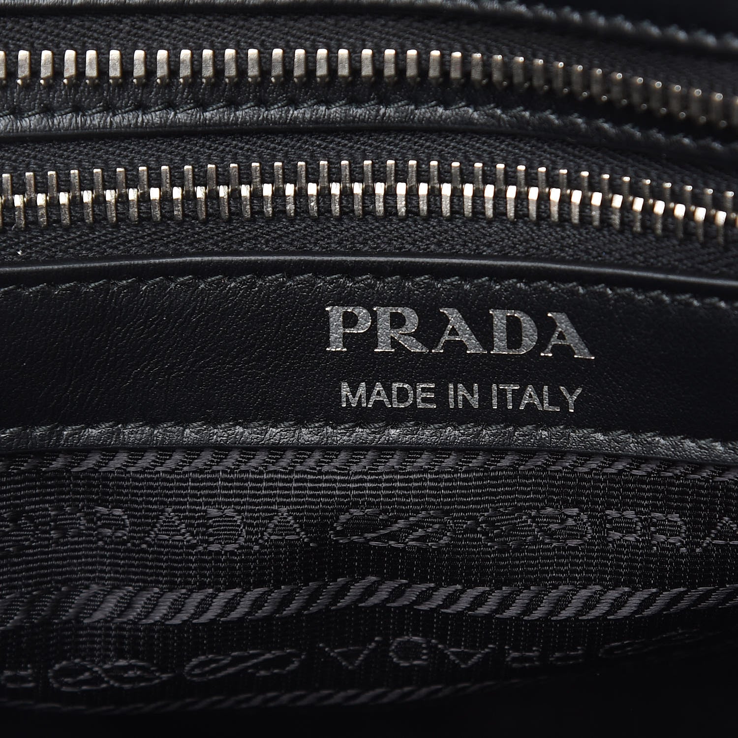 Prada Soft Calfskin Impunture Diagramme Tote Black 6 of 11