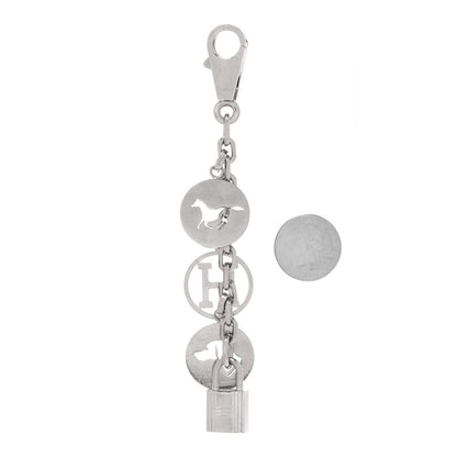 Hermes Palladium Breloque Bag Charm Silver 2 of 4