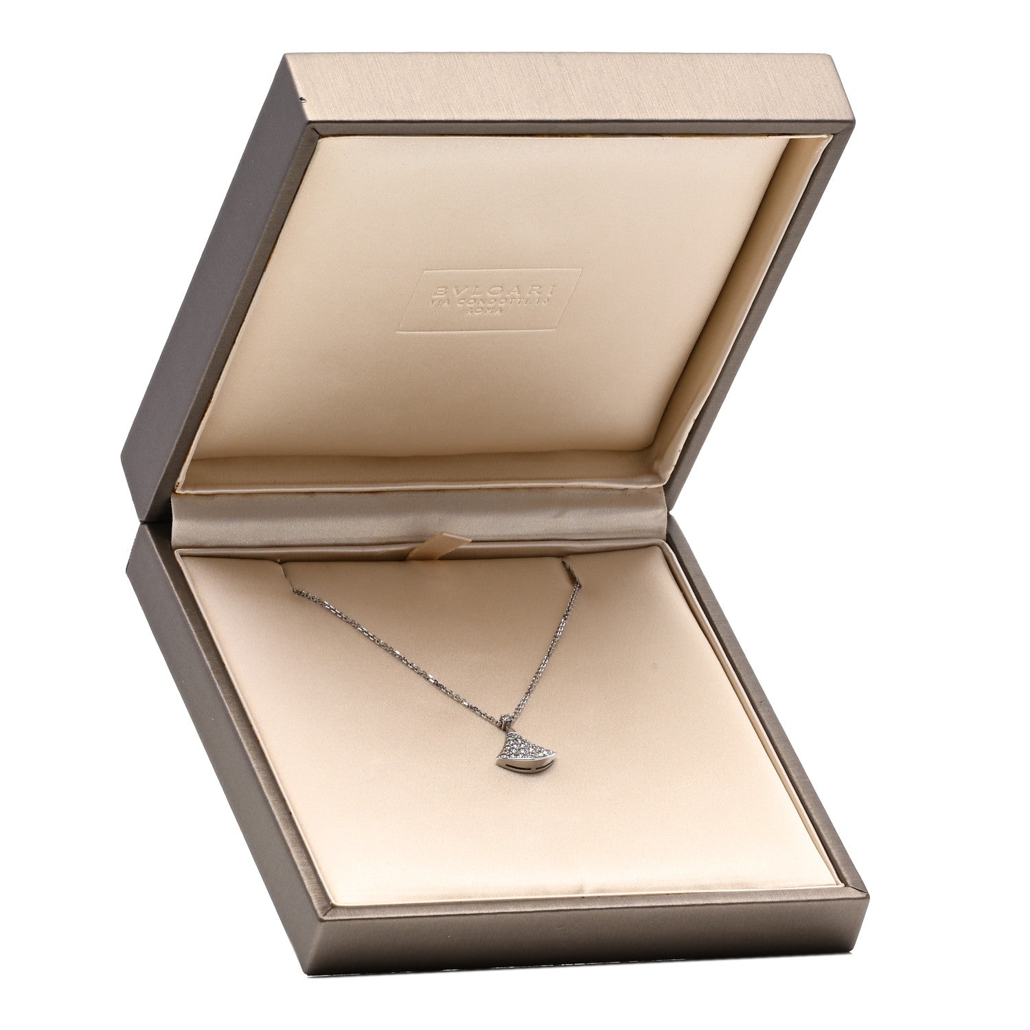 Bulgari 18K White Gold Diamond Divas' Dream Pave Necklace 7 of 7