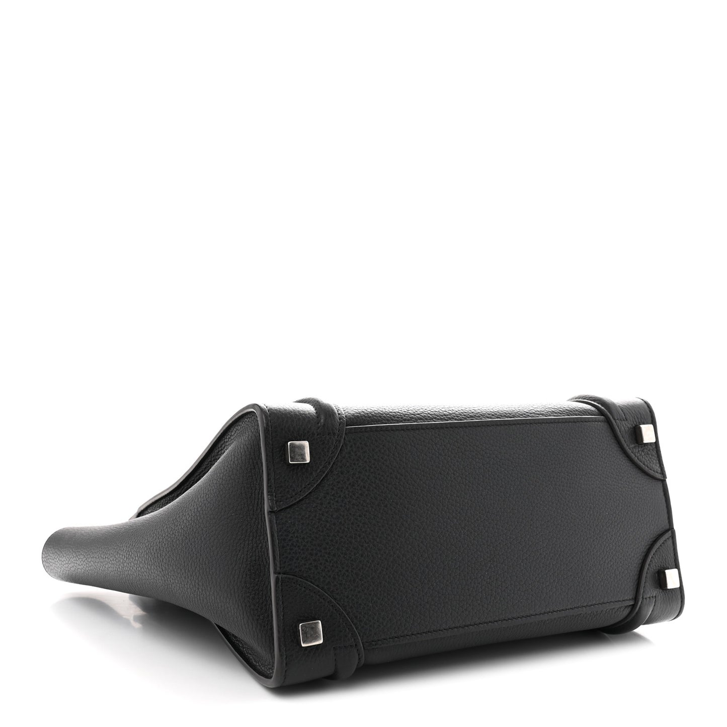 Drummed Calfskin Micro Luggage Black