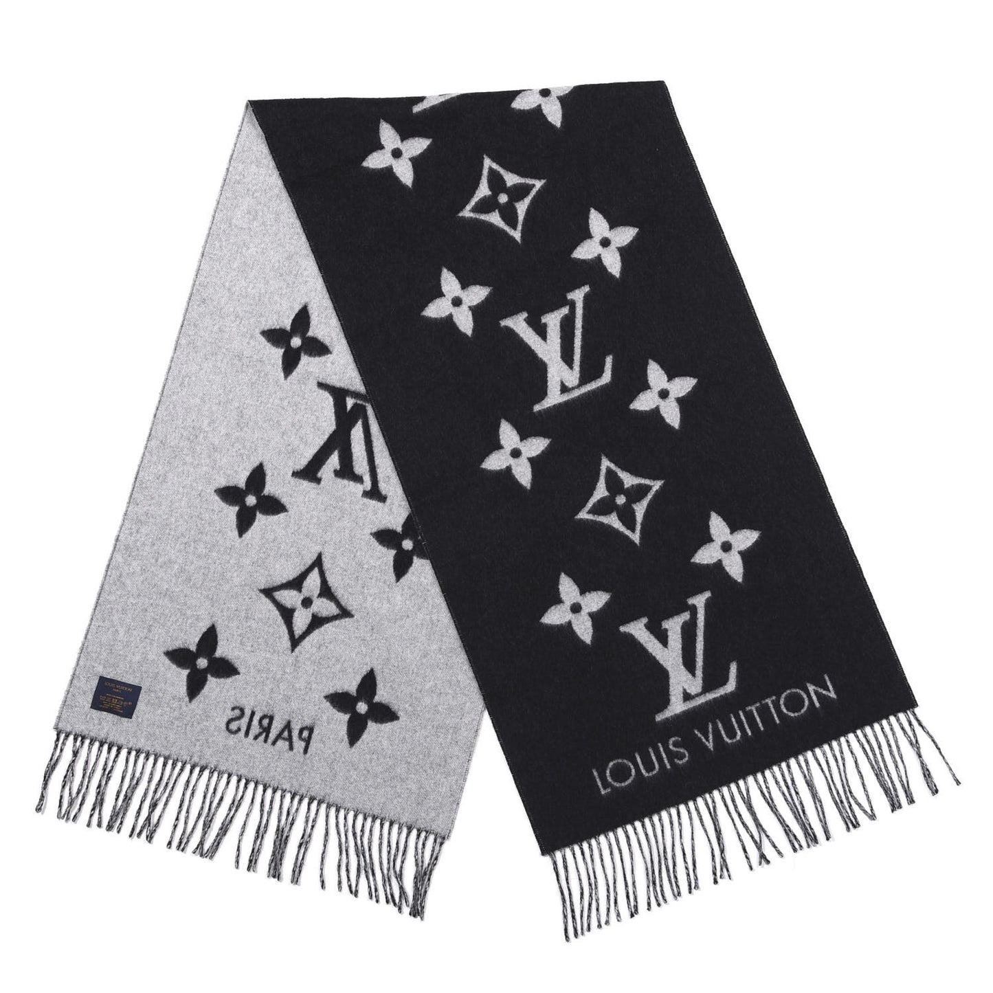 Cashmere Monogram Reykjavik Scarf Black