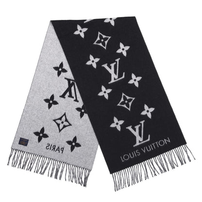 Louis Vuitton Cashmere Monogram Reykjavik Scarf Black 2 of 3