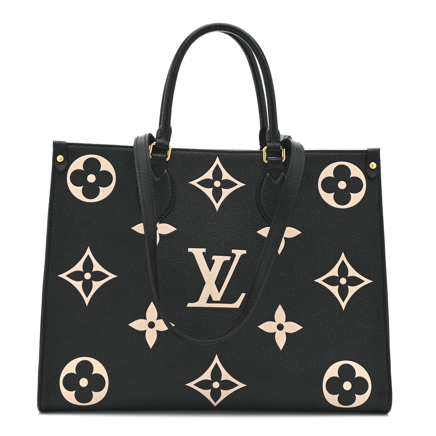 Louis Vuitton Empreinte Monogram Giant Onthego MM Black Beige 1 of 9