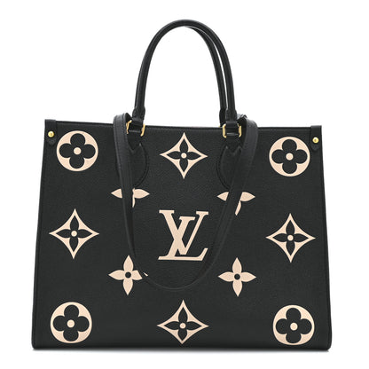 Louis Vuitton Empreinte Monogram Giant Onthego MM Black Beige 1 of 9