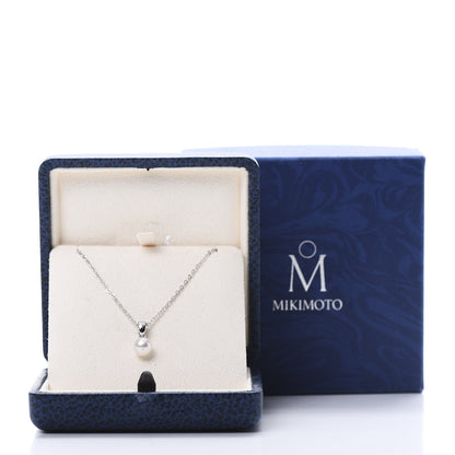 Mikimoto Sterling Silver Akoya Pearl 6mm Pendant Necklace 7 of 7