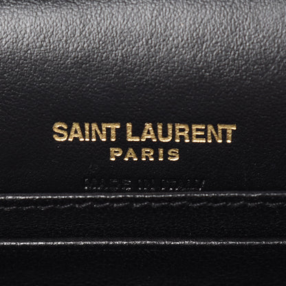 Saint Laurent Smooth Calfskin Star Print Monogram Kate Belt Bag Black Ivory Red 8 of 9