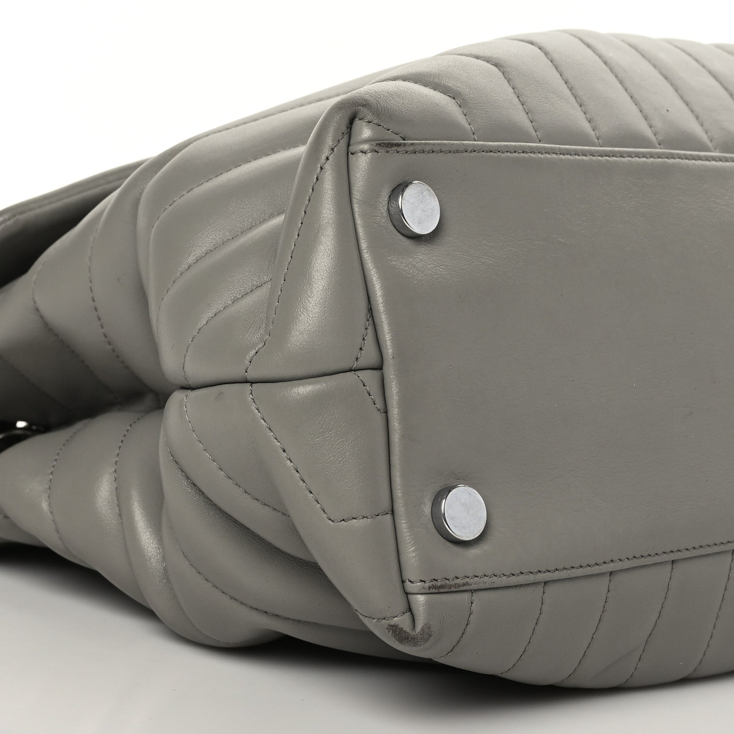 Calfskin Y Quilted Monogram Large Loulou Chain Satchel Earth