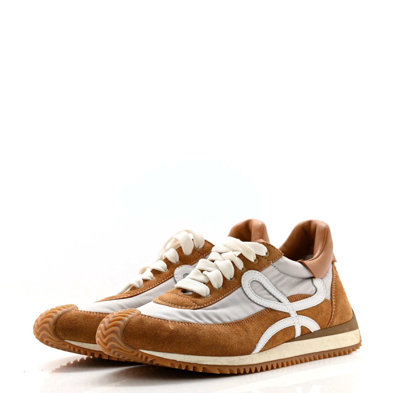 Loewe Nylon Suede Flow Runner Sneakers 38 Gold 3 of 11