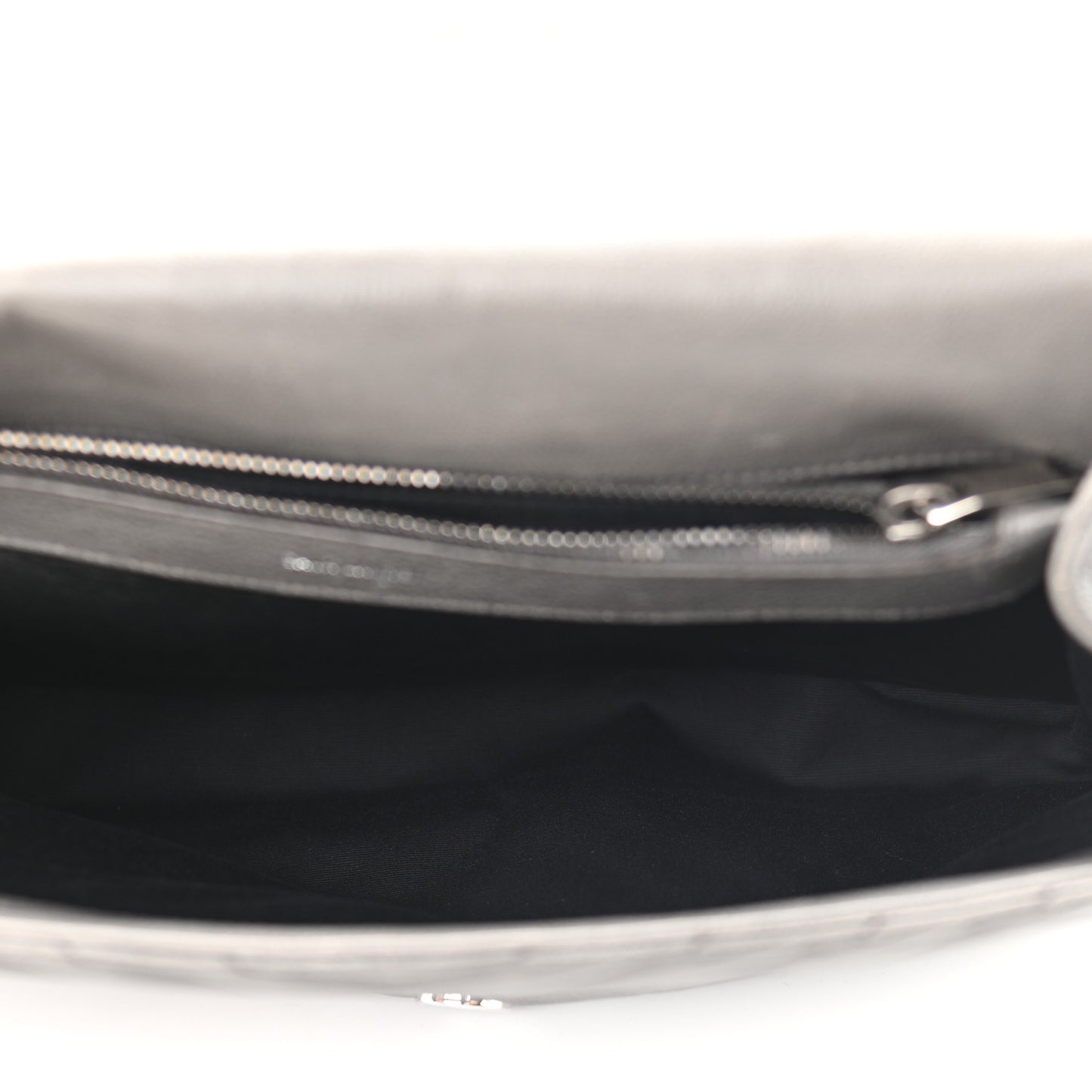 Matelasse Chevron Monogram Large College Satchel Grey