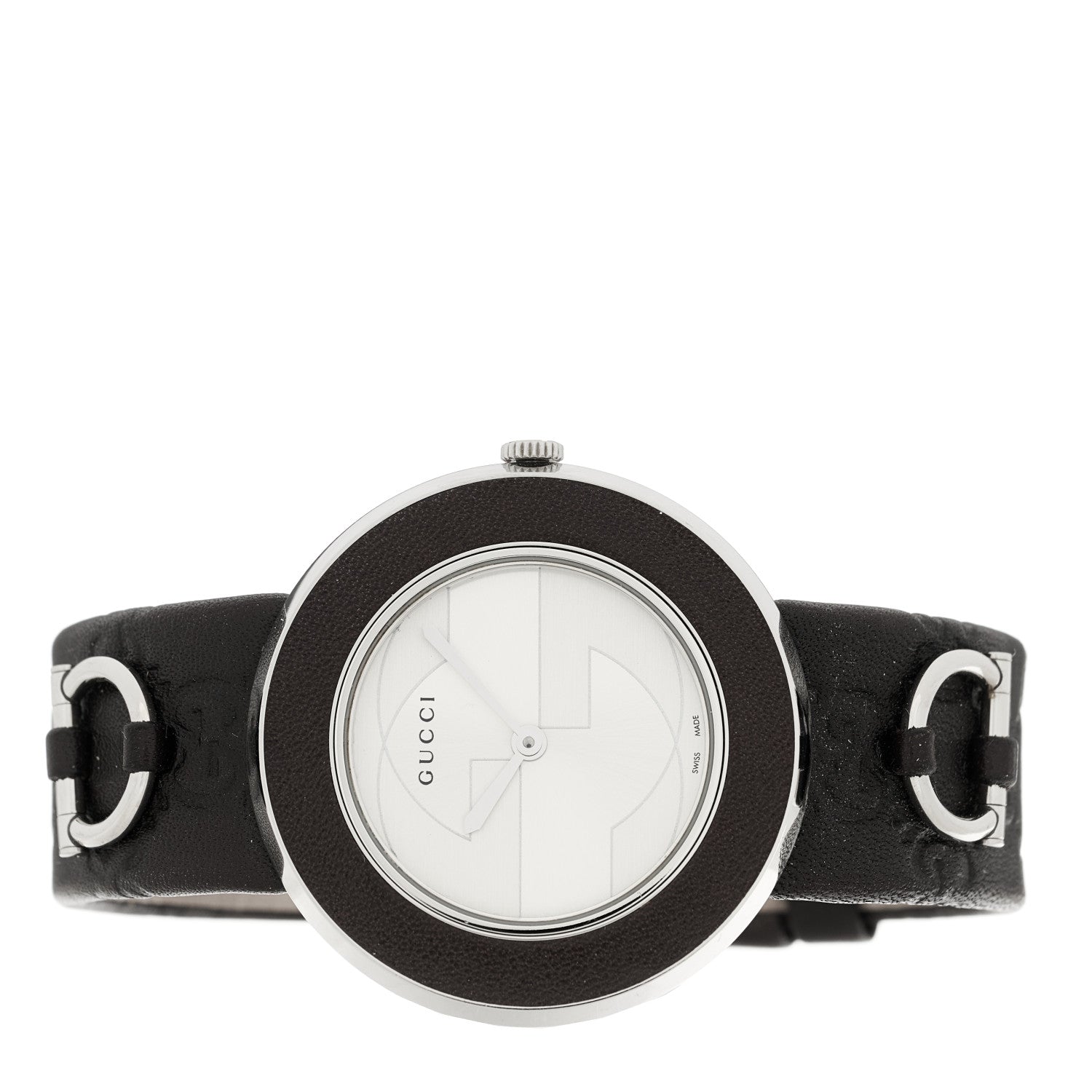 Gucci Stainless Steel Calfskin 35mm U-Play Quartz Watch Brown 2 of 5