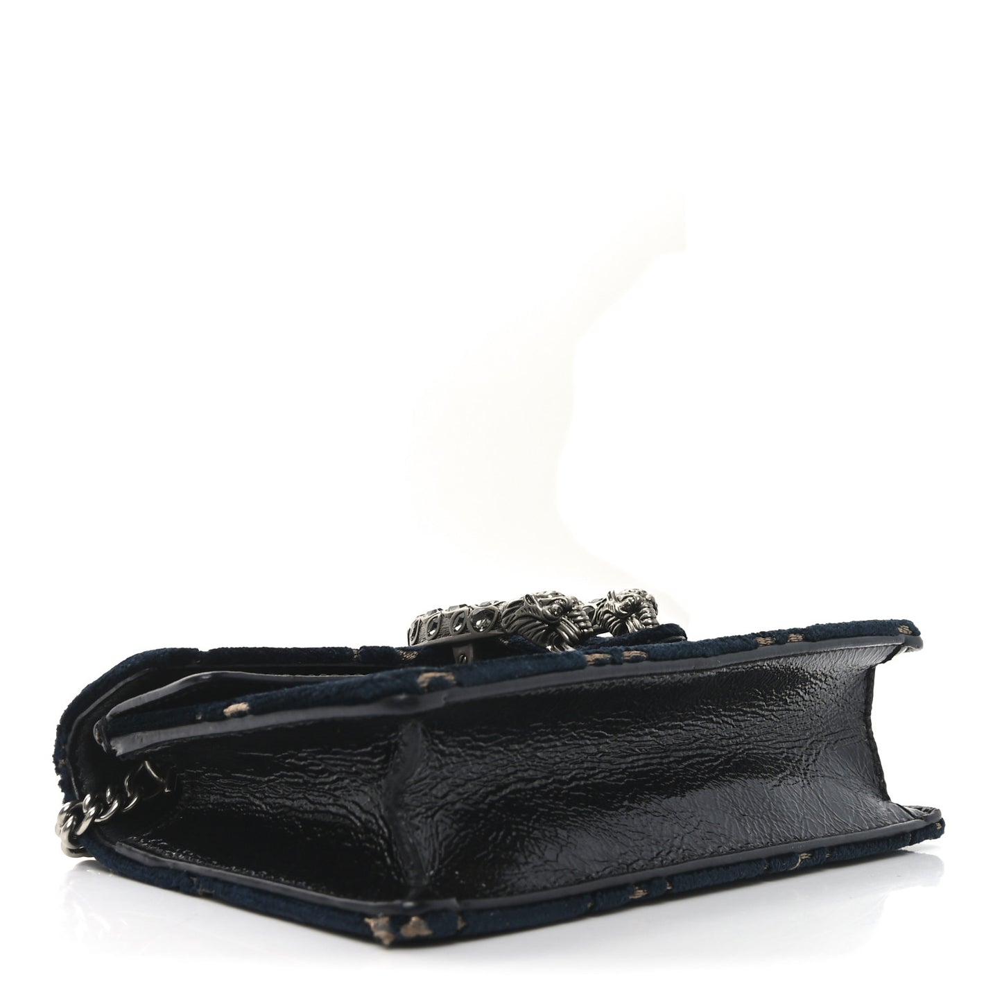 Velvet GG Monogram Super Mini Dionysus Shoulder Bag Blue Beige Black