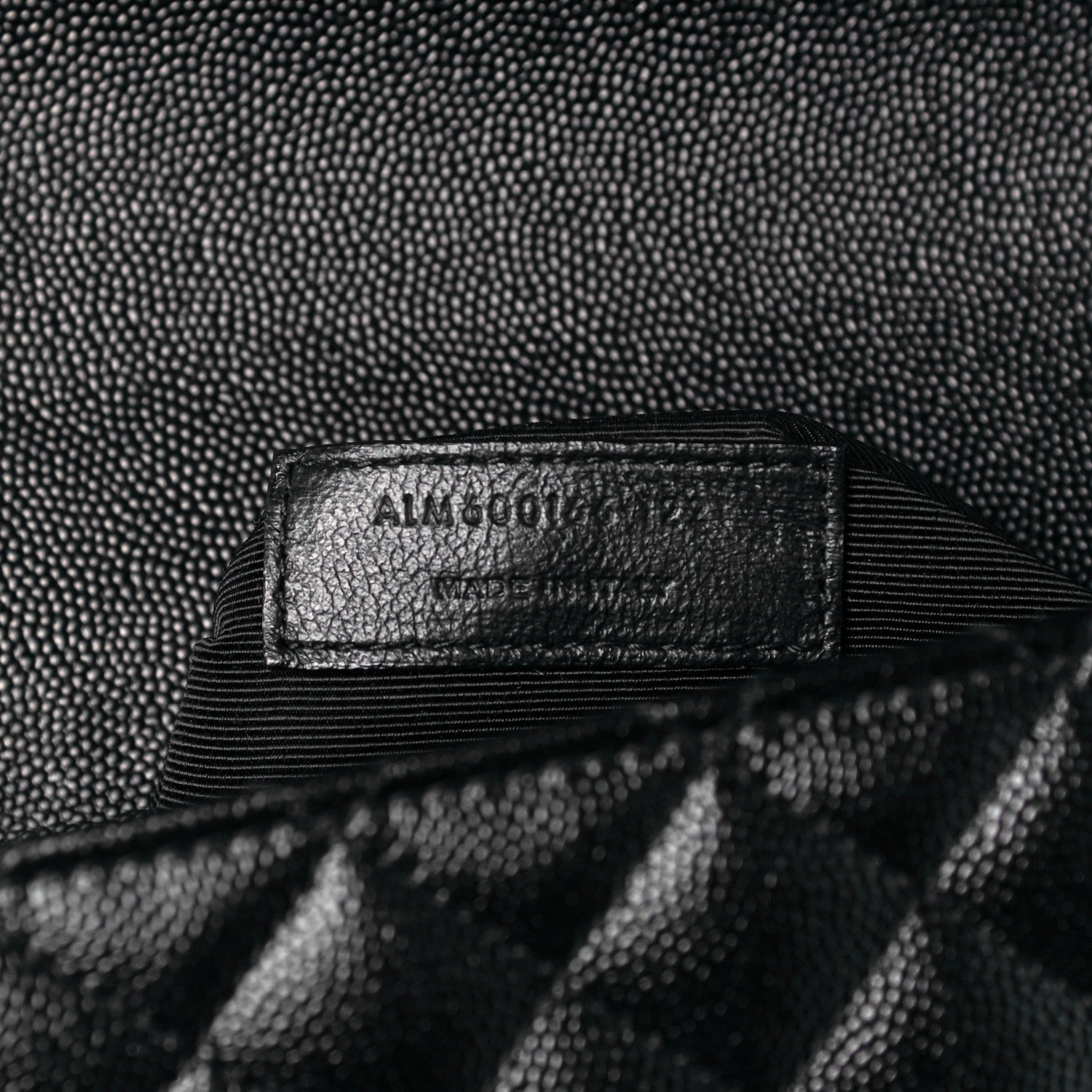 Saint Laurent Grain De Poudre Textured Mixed Matelasse Large Triquilt Monogram Satchel Black 6 of 11