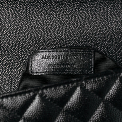Saint Laurent Grain De Poudre Textured Mixed Matelasse Large Triquilt Monogram Satchel Black 6 of 11