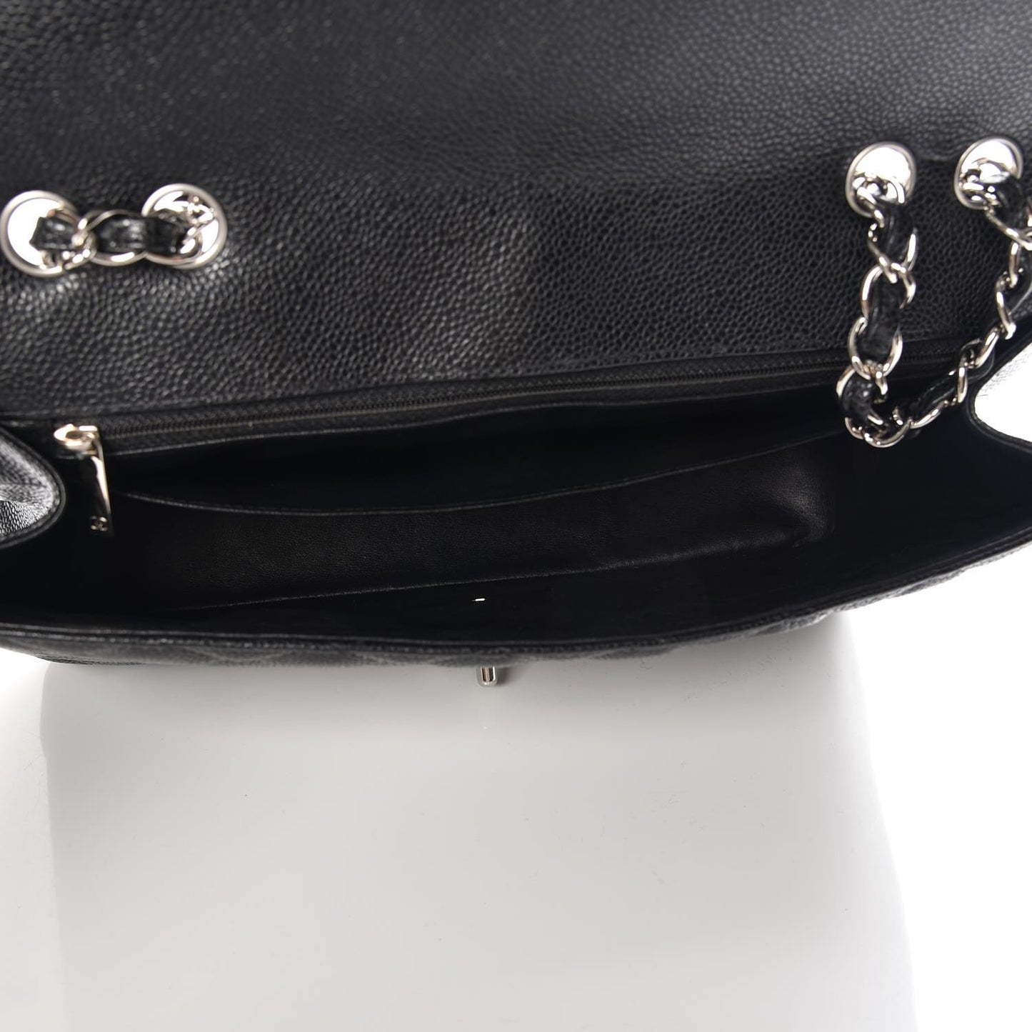 Caviar Quilted Jumbo Single Flap Black
