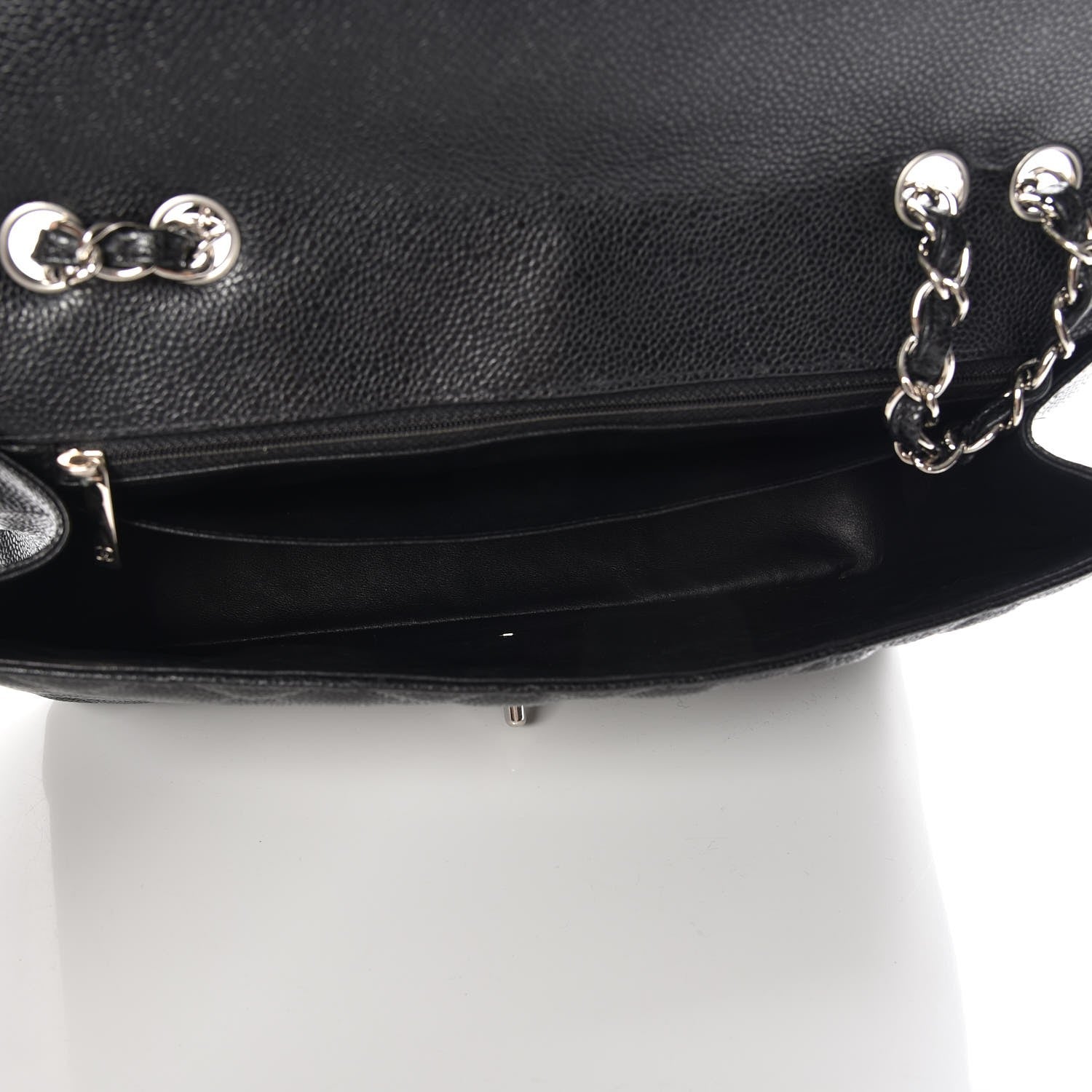 Chanel Caviar Quilted Jumbo Single Flap Black 6 of 9