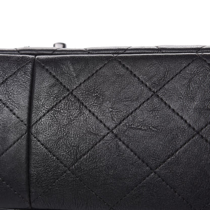 Chanel Crumpled Calfskin Quilted Jumbo Double Flap So Black 10 of 13