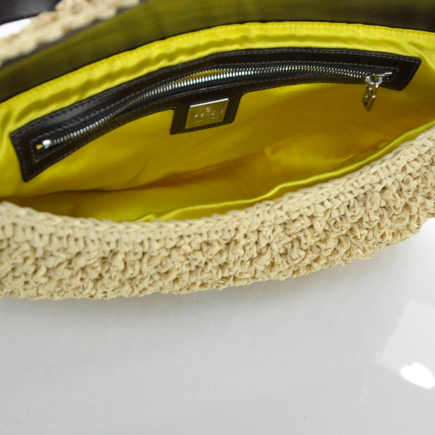 Woven Straw Baguette