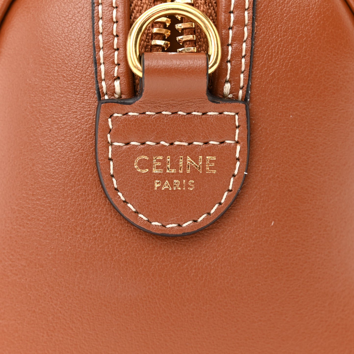 Smooth Calfskin Triomphe Small Boston Bag Tan