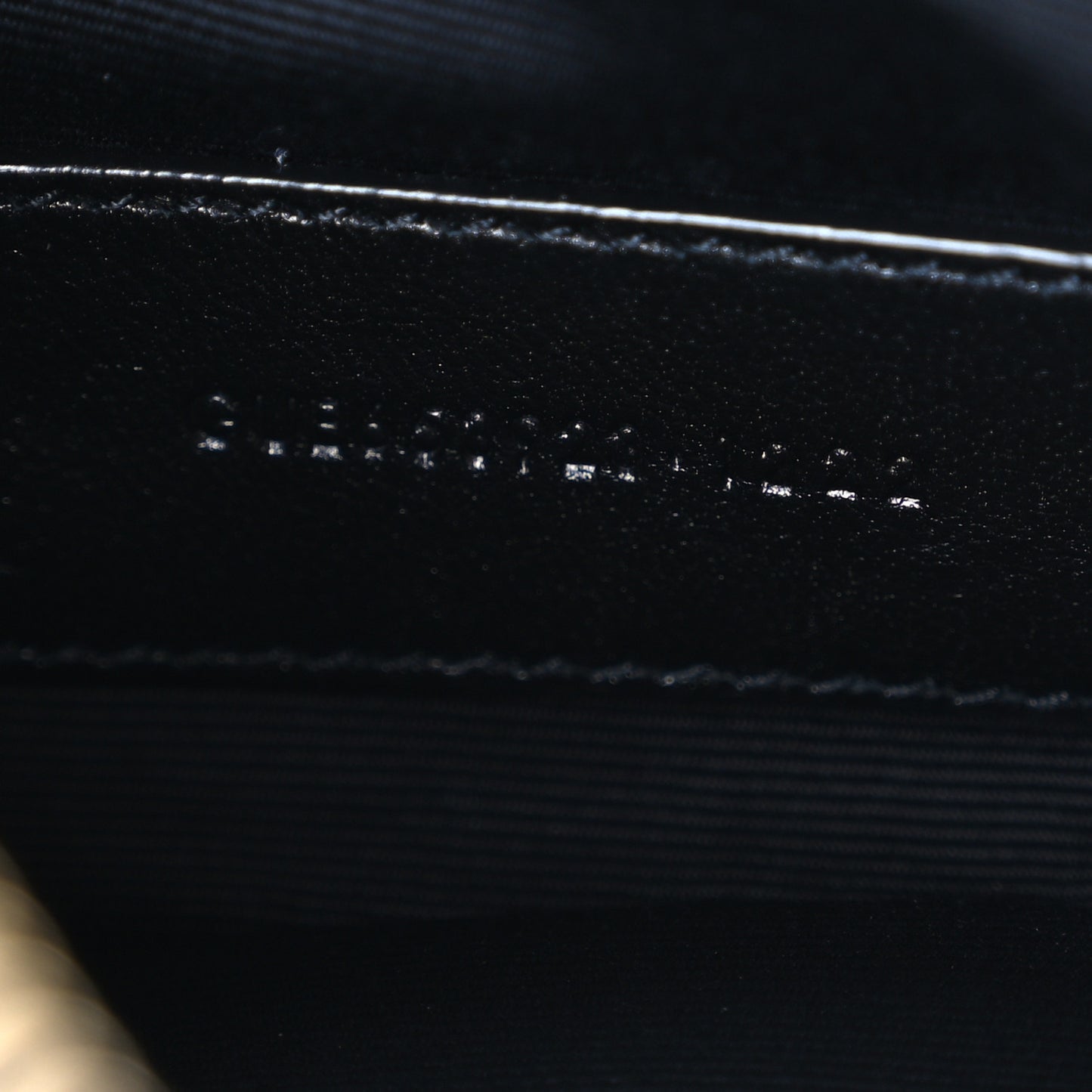 Grain De Poudre Chevron Monogram Bill Pouch Black