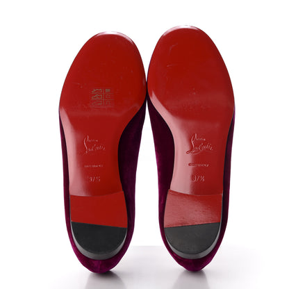 Christian Louboutin Velvet Morning Sakouette Flat Loafers 37.5 Figue 6 of 11