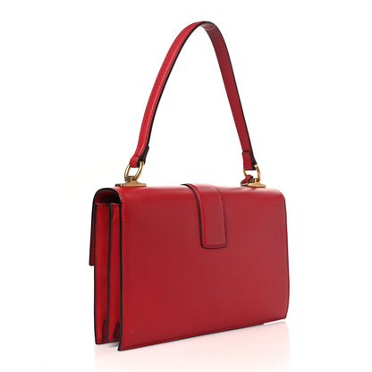 Gucci Calfskin Medium Cat Lock Top Handle Bag Red 3 of 9