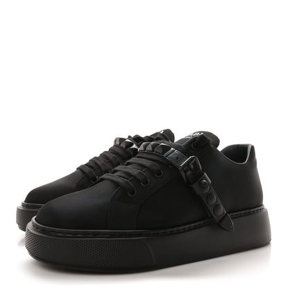 Prada Nylon Gabardine Studded Low Top Sneakers 39 Black 4 of 9