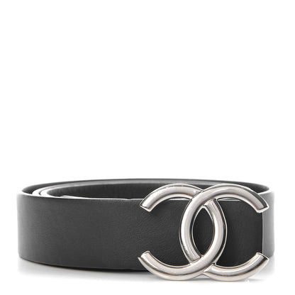 Chanel Calfskin CC Reversible Belt 90 36 Black Navy 1 of 7
