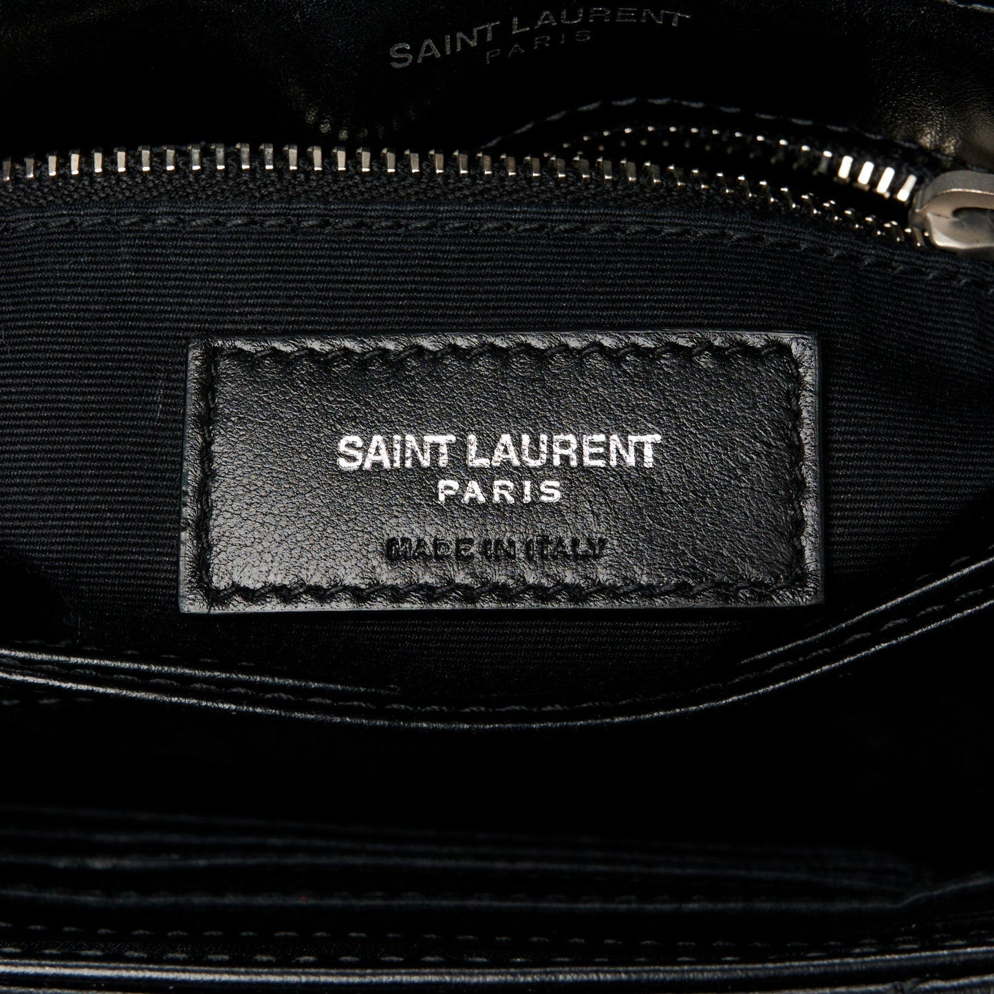 Calfskin Y Quilted Monogram Toy Loulou Crossbody Bag Black