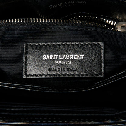 Saint Laurent Calfskin Y Quilted Monogram Toy Loulou Crossbody Bag Black 7 of 13