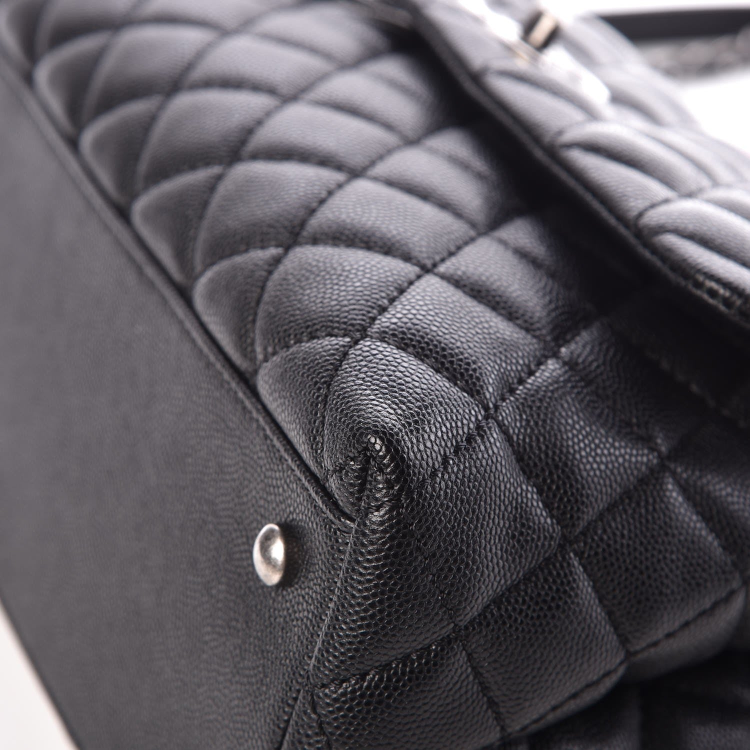 Chanel Caviar Quilted Small Coco Handle Flap Black 9 of 12