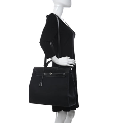 Hermes Toile Vache Calfskin Herbag 39 MM Black 2 of 17