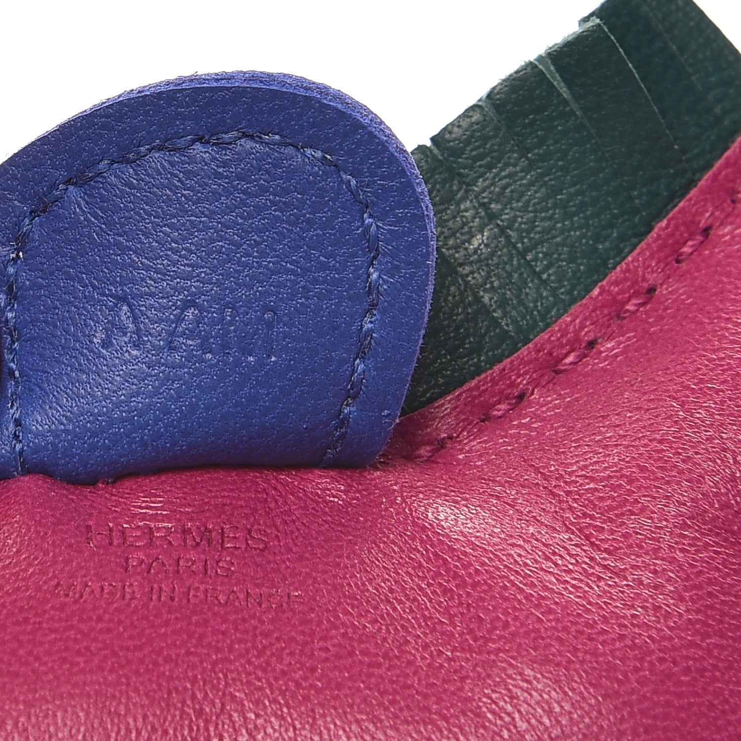 Hermes Milo Lambskin Grigri Rodeo Horse Bag Charm PM Rose Pourpre Bleu Electrique Malachite 3 of 4