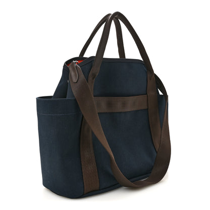 Hermes Canvas The Grooming Bag Bleu Navy Feu 4 of 13