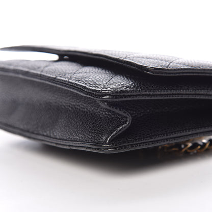 Chanel Caviar Quilted Wallet On Chain WOC Black 10 of 11