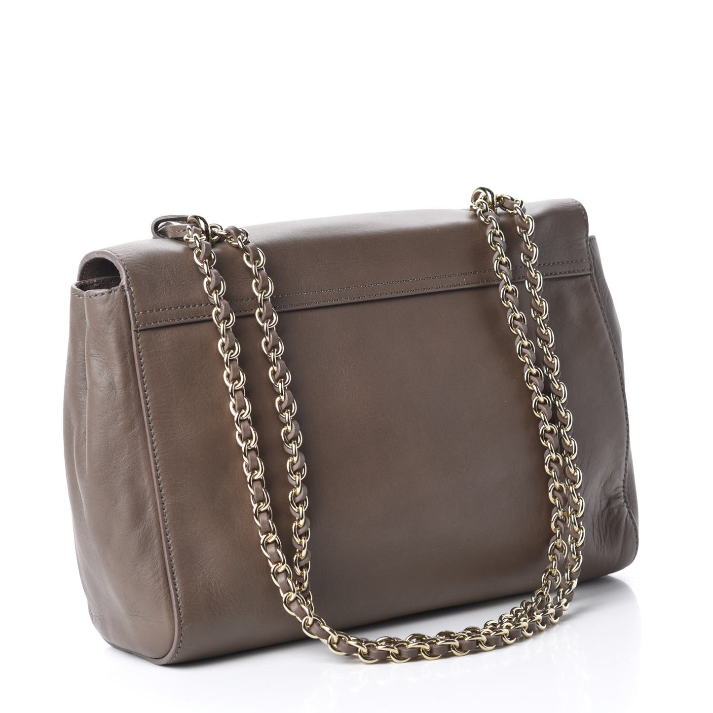 Natural Calfskin Medium Lily Flap Clay