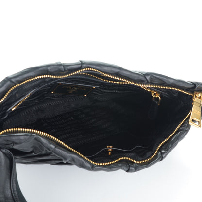 Prada Nappa Antique Bow Clutch Nero Black 6 of 8