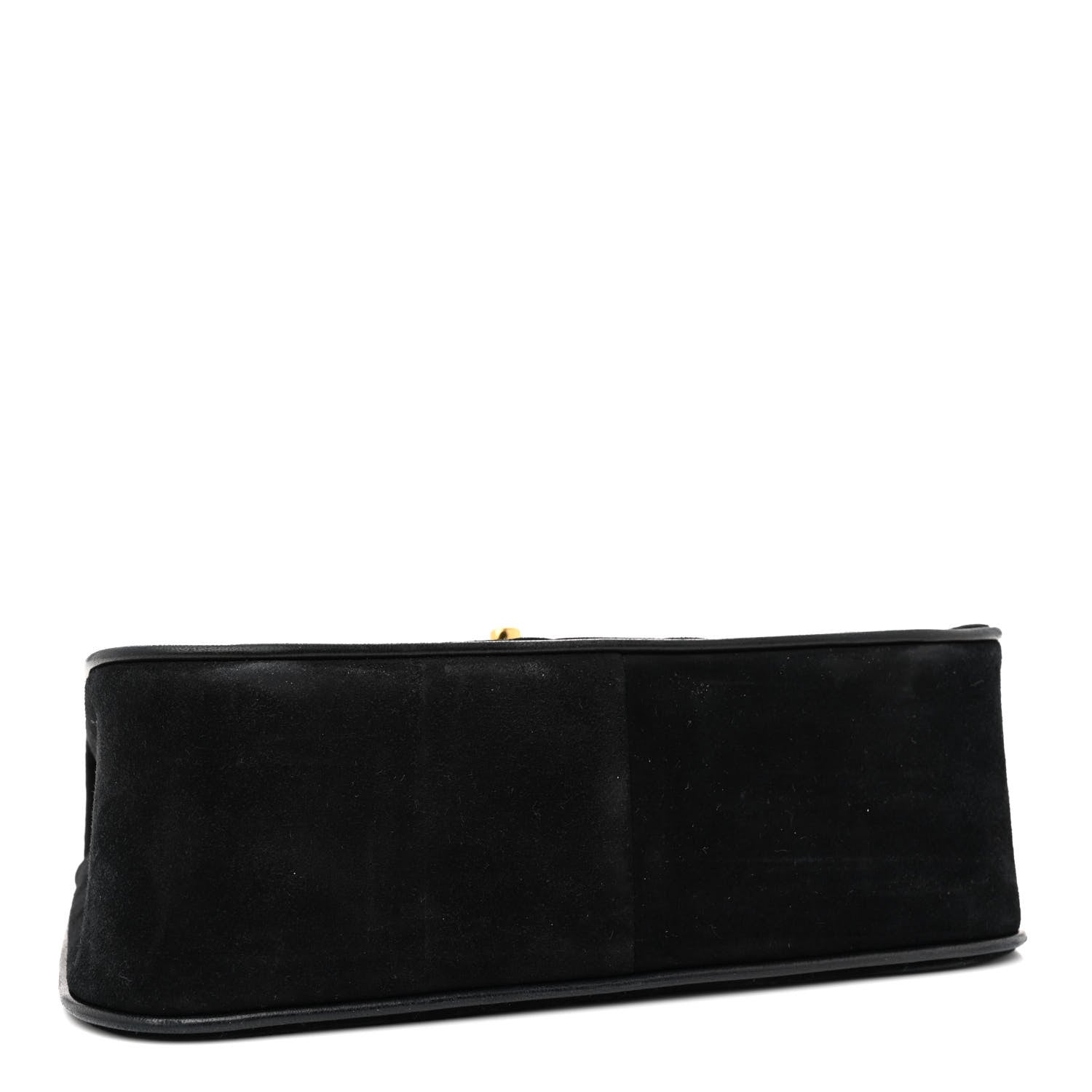 Chanel Suede Quilted Small Single Flap Black 4 of 10