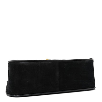 Chanel Suede Quilted Small Single Flap Black 4 of 10