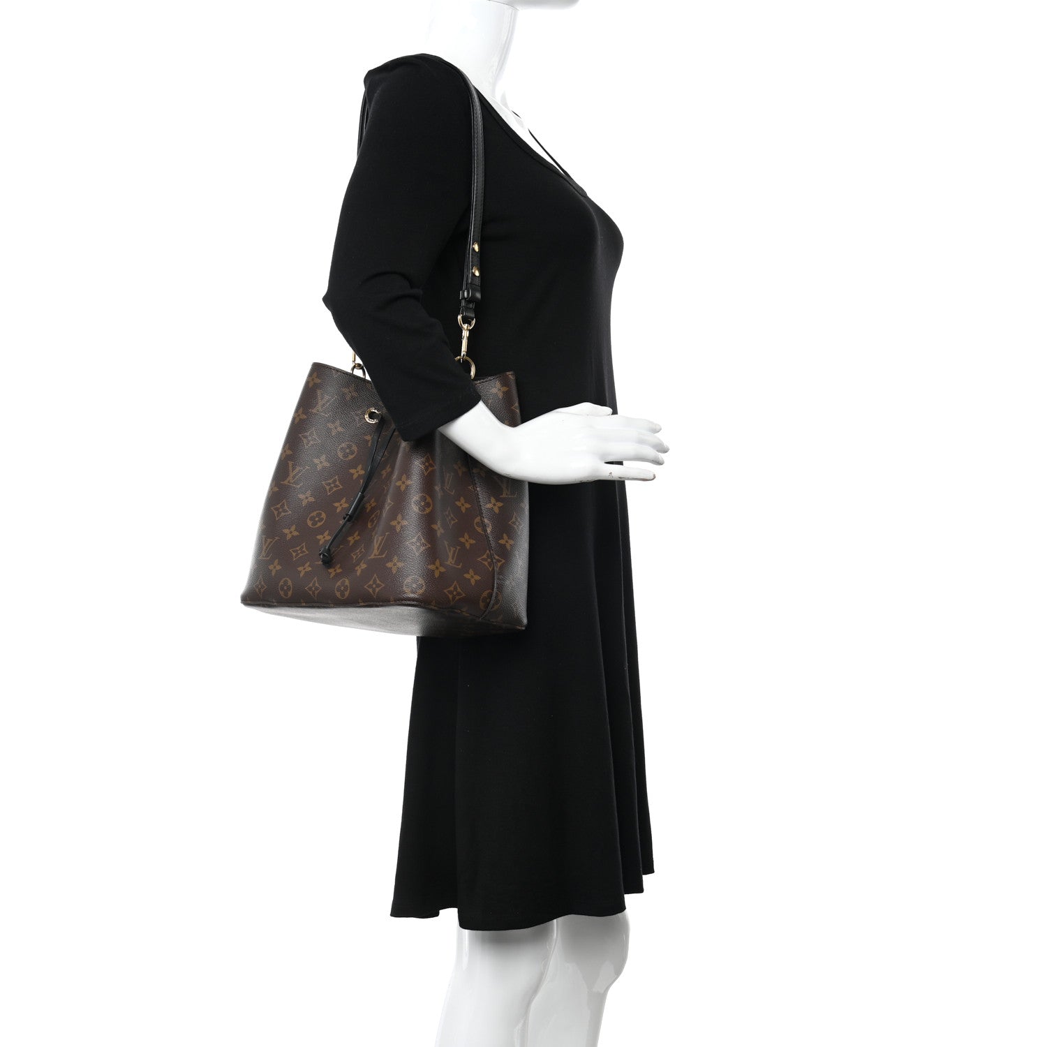 Louis Vuitton Monogram Neonoe MM Black 2 of 10