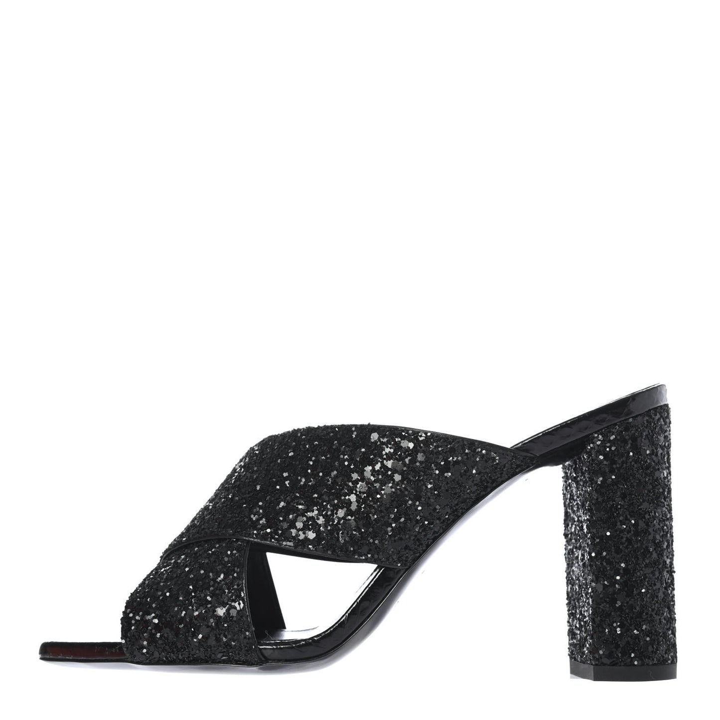 Glitter LouLou 95 Mules 38 Black