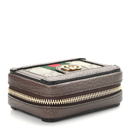 Gucci GG Supreme Monogram Textured Dollar Calfskin Web Ophidia AirPods Pro Case Beige Ebony New Acero 4 of 7