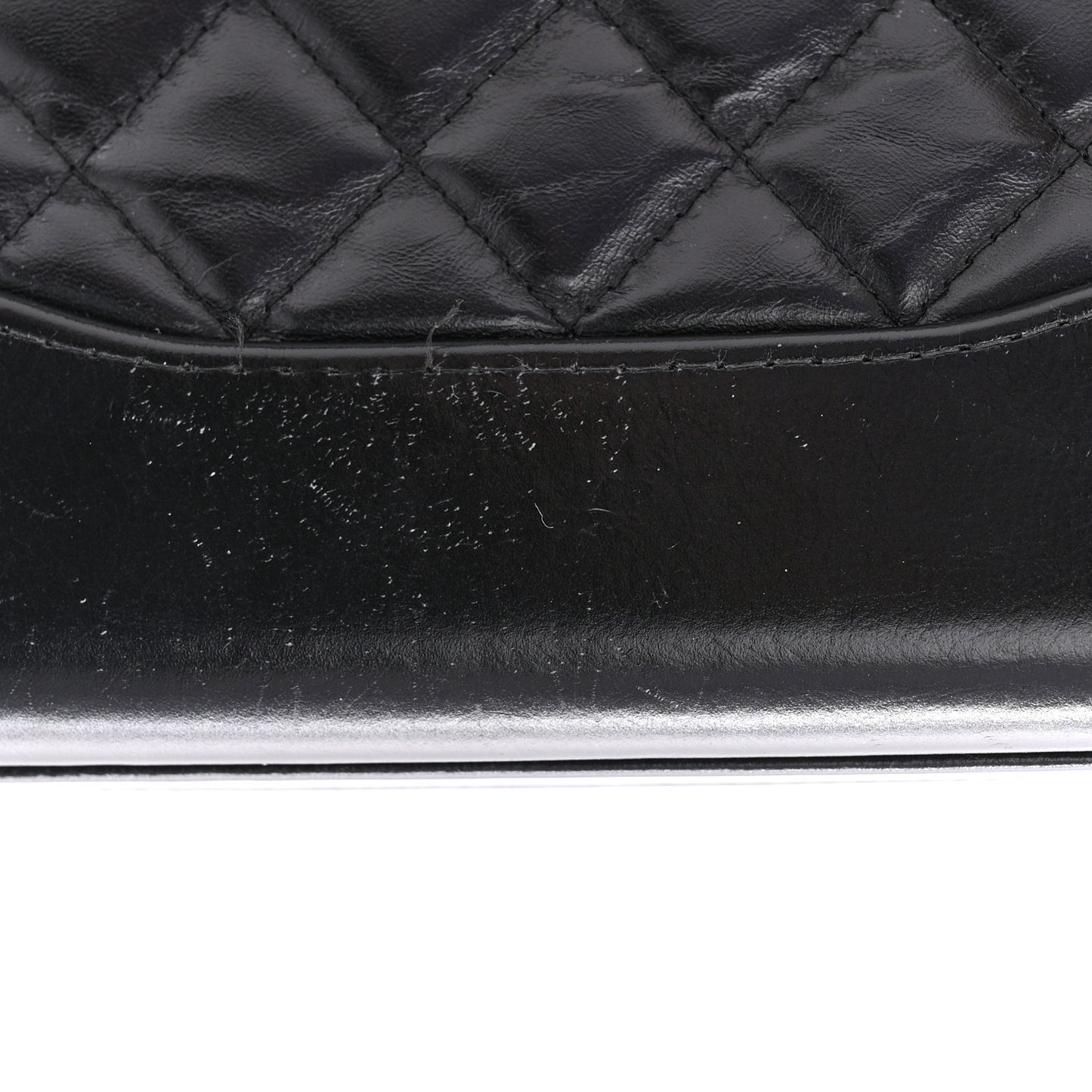 Aged Calfskin Quilted Small Gabrielle Clutch With Chain Black