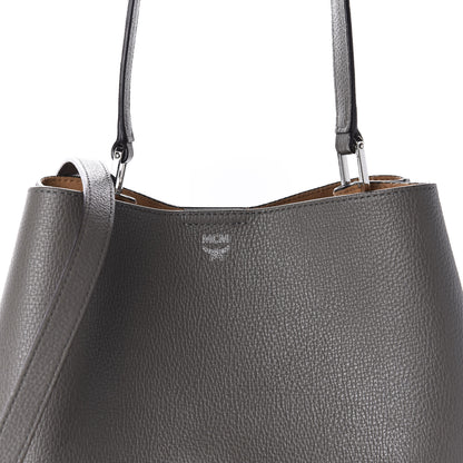 MCM Grained Calfskin Sarah Medium Visetos Hobo Grey 15 of 15