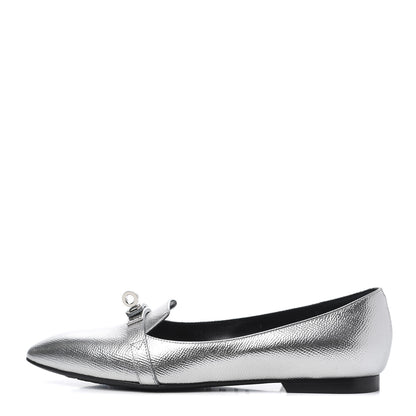 Hermes Epsom Pegase Ballerina Flats 36.5 Metalisse 1 of 13